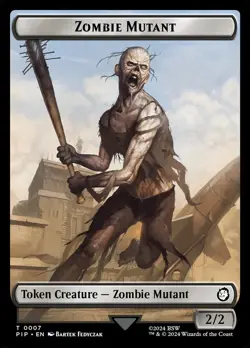 Radiation // Zombie Mutant Double-Sided Token - MTG Cards Shop - Image 2