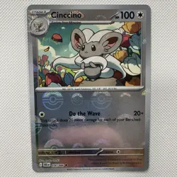 Cinccino Black Bolt Pokeball Reverse Holo Card 076/086 Pokemon TCG - Image 1