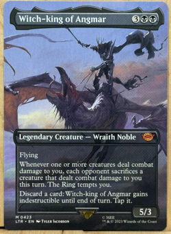 LIMITED EDITION Lord of the Rings MtG Witch-king of Angmar NM BORDERLESS! - Image 1