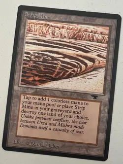 Magic the Gathering MTG Antiquities Strip Mine No Horizon NM- Sample (Beta Bob) - Image 2