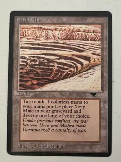 Magic the Gathering MTG Antiquities Strip Mine No Horizon NM- Sample (Beta Bob) - Image 4