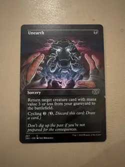MTG - Unearth Borderless - Double Masters 2022 - NM - Image 1