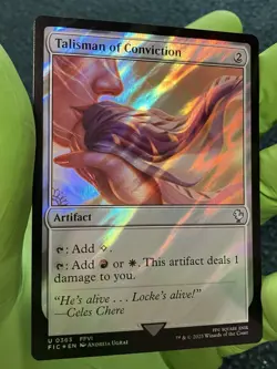 1x Talisman of Conviction, Surge Foil, Final Fantasy, Magic MTG NM - Image 1