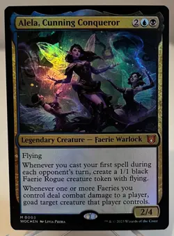 Magic MTG - Alela, Cunning Conqueror *Foil* Commander: Wilds of Eldraine NM! - Image 1