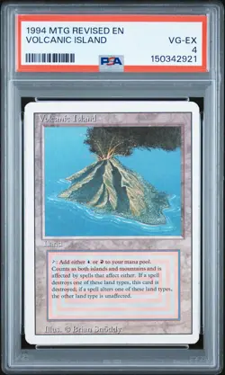 1994 MTG REVISED EDITION VOLCANIC ISLAND PSA 4 - Image 1