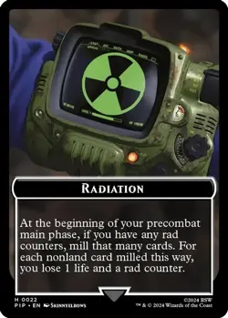 Magic: The Gathering Radiation // Clue Double-Sided Token 22 // 1 Foil Fallout - Image 1