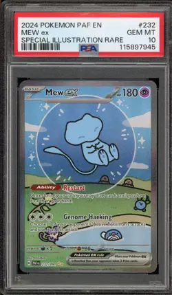 Pokemon Mew ex Paldean Fates Special Illustration Rare #232 PSA 10 Gem Mint - Image 1