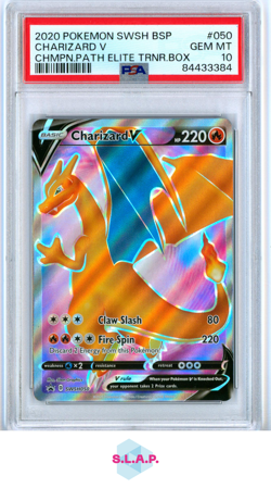 CHARIZARD V #050 CHMPN.PATH ELITE TRNR.BOX POKEMON 2020 ENGLISCH PSA 10 - Image 1