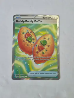 Buddy-Buddy Poffin 167/132 Ultra Rare Mega Evolution Pokemon Holo Near Mint - Image 1