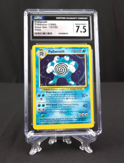 Vintage Classic Pokemon Poliwrath Base Set 13/102 Holo Unlimited CGC 7.5 NM+ - Image 1