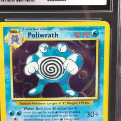 Vintage Classic Pokemon Poliwrath Base Set 13/102 Holo Unlimited CGC 7.5 NM+ - Image 2