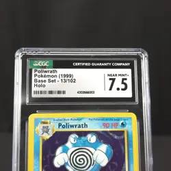 Vintage Classic Pokemon Poliwrath Base Set 13/102 Holo Unlimited CGC 7.5 NM+ - Image 5