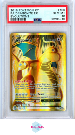 DRAGONITE EX POKEMON 106/108 2016 EVOLUTIONS FULLART ENGLISCH PSA 10 - Image 1