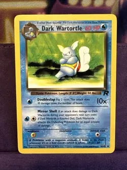 Pokemon Dark Wartortle Team Rocket Rare 46/82 60 HP 2000 Wizards of the Coast - Image 1
