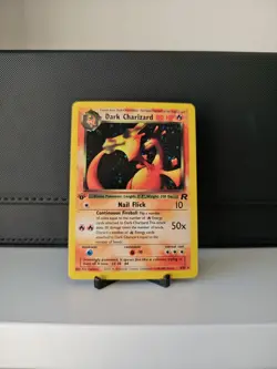 Custom Pokemon Dark Charizard 4/82 Holo Rare Team Rocket - Image 1