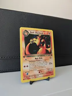 Custom Pokemon Dark Charizard 4/82 Holo Rare Team Rocket - Image 3