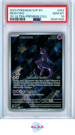 MEWTWO #052 151 ULTRA-PREMIUM COLLECTIN POKEMON 2023 ENGLISCH PSA 10 - Image 1
