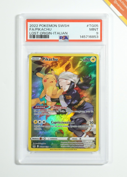 Pokemon PSA 9 Pikachu #TG05 Full Art Origine Perduta 2022 Italiano - Image 1