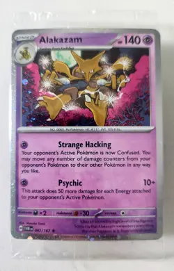 Pokemon TCG Sealed Alakazam 82/167 Twilight Masquerade Cosmos Holo 2025 NM - Image 1