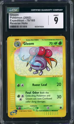 2002 Pokemon Expedition Gloom Reverse Holo #78 CGC 9 - Image 1