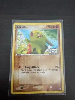 Pokemon TCG Larvitar 62/109 EX Team Rocket Returns Reverse Holo Common NM - Image 1