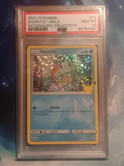 PSA 10 SQUIRTLE HOLO 2021 POKEMON MCDONALD'S COLLECTION 17/25 GEM MINT CONDITION - Image 1
