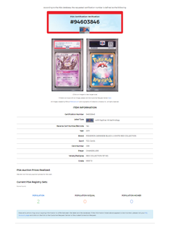 PSA 9 JAPANESE POKEMON 1ST ED CHANDELURE POP 2 BW RED COLLECTION 036 13B - Image 3