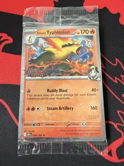 Pokemon TCG - Destined Rivals Pre-release STAFF Promo Pack Sealed Set Of 4 - Image 3