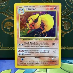 Pokemon 1999 Flareon (3/64) Jungle Holo HP - Image 1