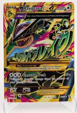 Pokemon XY Ancient Origins - M Rayquaza EX 98/98 Full Art Holo - LP - Image 1