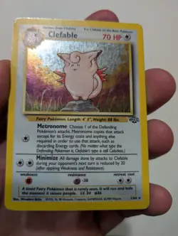 Clefable Holo Rare Jungle Unlimited 1/64 Moderately Played Pokemon - Image 2