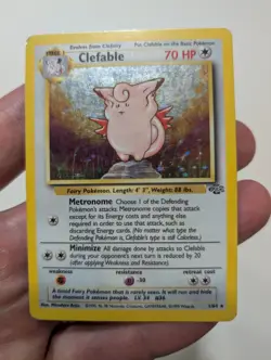 Clefable Holo Rare Jungle Unlimited 1/64 Moderately Played Pokemon - Image 4