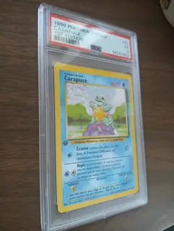 1999 Pokemon French Base Set 1st Edition Carapuce Squirtle 63/102 PSA 5 EX WOTC - Image 2