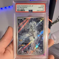 Pokemon SV9 Battle Partners N's Reshiram Art Rare Holo 109/100 Japanese PSA 10 - Image 1