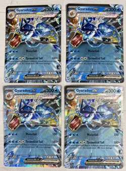 4x Gyarados EX 045/198 Double Rare Pokemon Scarlet & Violet Holo Playset NM - Image 1