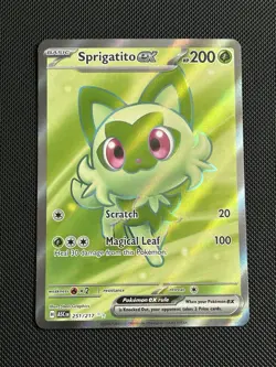Sprigatito ex Full Art Ultra Rare 251/217 Pokemon Ascended Heroes English - Image 1
