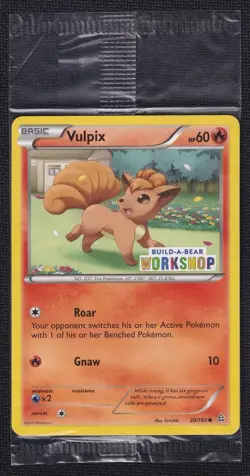 Pokemon Vulpix 20/160 Build-A-Bear Workshop Stamped Promo Sealed - Image 1
