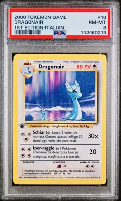 POKEMON PSA 8 DRAGONAIR 18/102 SET BASE 1st PRIMA EDIZIONE ITALIANO 2000! - Image 1