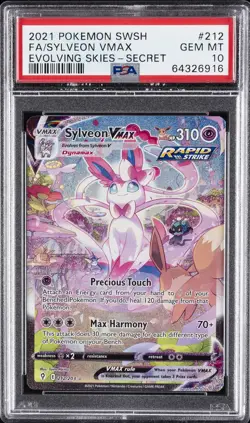 2021 POKEMON SWORD & SHIELD EVOLVING SKIES SECRET FULL ART/SYLVEON VMAX PSA 10 - Image 1