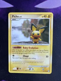 Pichu Pokemon Diamond & Pearl Mysterious Treasures #93 2007 NM/LP - Image 1