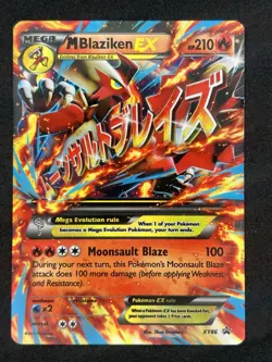 Pokemon TCG M Blaziken EX XY86 Mega Black Star Promo Holo - Image 1