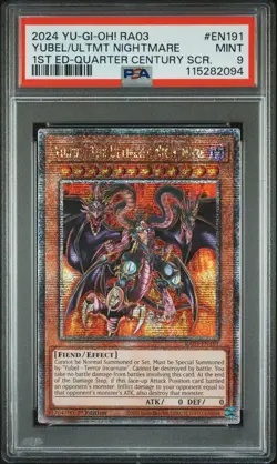 2024 YU-GI-OH! RA03-QUARTER CENTURY BONANZA YUBEL - THE ULTIMATE NIGHTMARE PSA 9 - Image 1