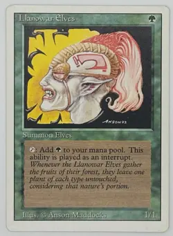 MTG Llanowar Elves Revised Edition Regular - Image 1