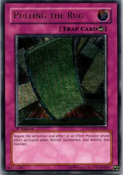Yugioh Pulling the Rug STON-EN060 1st Edition Ultimate Rare NM - Image 1
