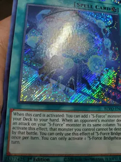 Yugioh S-Force Bridgehead BLVO-EN057 Secret Rare 1st Edition - Image 3