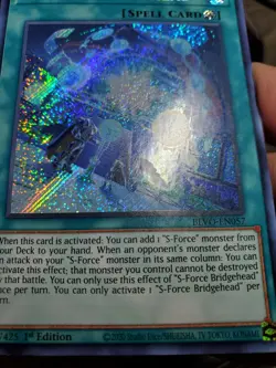 Yugioh S-Force Bridgehead BLVO-EN057 Secret Rare 1st Edition - Image 4