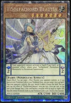 Yugioh TiSolfachord Beautia 1st Edition Collector's Rare ANGU-EN020 NM - Image 1