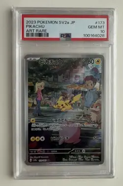 Pikachu 173/165 AR PSA 10 Japanese SV2a Pokemon Card Gem Mint 151 Art Rare - Image 1