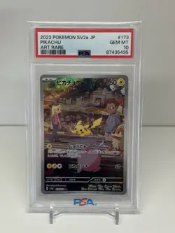 Pokemon Pikachu Card 173/165 151 SV2a Japanese Art Rare Full Art PSA 10 - Image 1