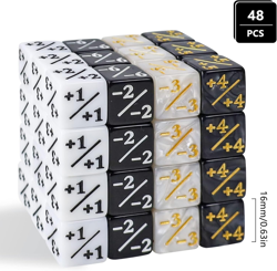 48 Pieces MTG Dice Counters Token Dice, Magic the Gathering Glitter Sparkle, Loy - Image 2